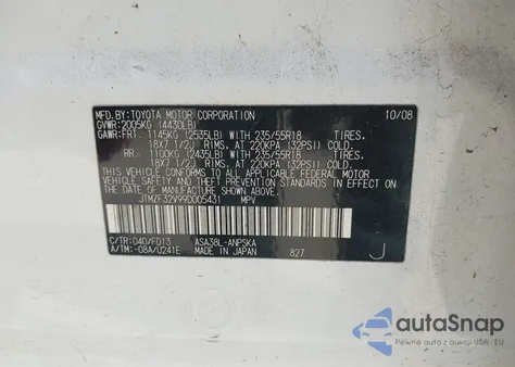 2009 Toyota Rav4 Sport из США, поврежденный, VIN JTMZF32V99D005431